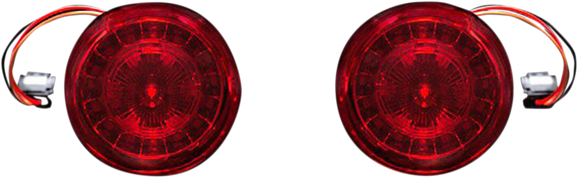Custom Dynamics Rear Turn Signal Insert - JAE Bases - Red