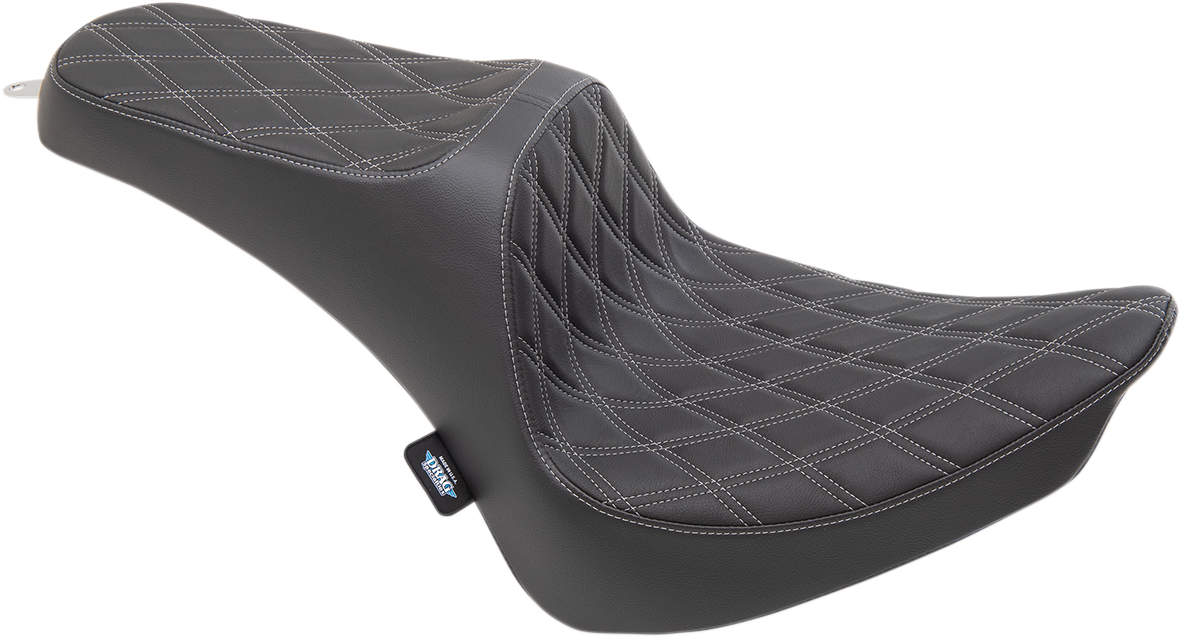 Drag Specialties Seats Predator III Seat - Double Diamond - Silver Stitching - FX/FL '00-'17