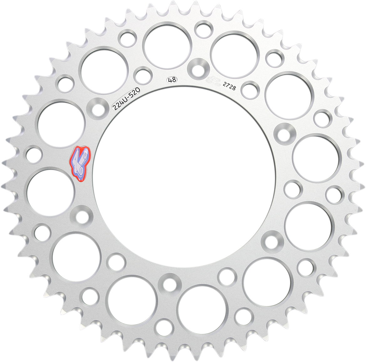 Renthal Rear Sprocket - Aluminum - 48 Tooth - Silver