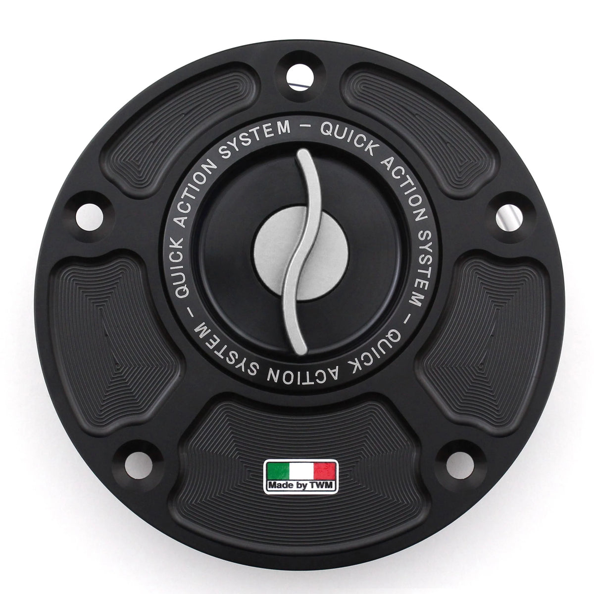 TWM CNC Aluminum Gas Cap / Fuel Cap with Silver Center Cap for Yamaha Motorcycles
