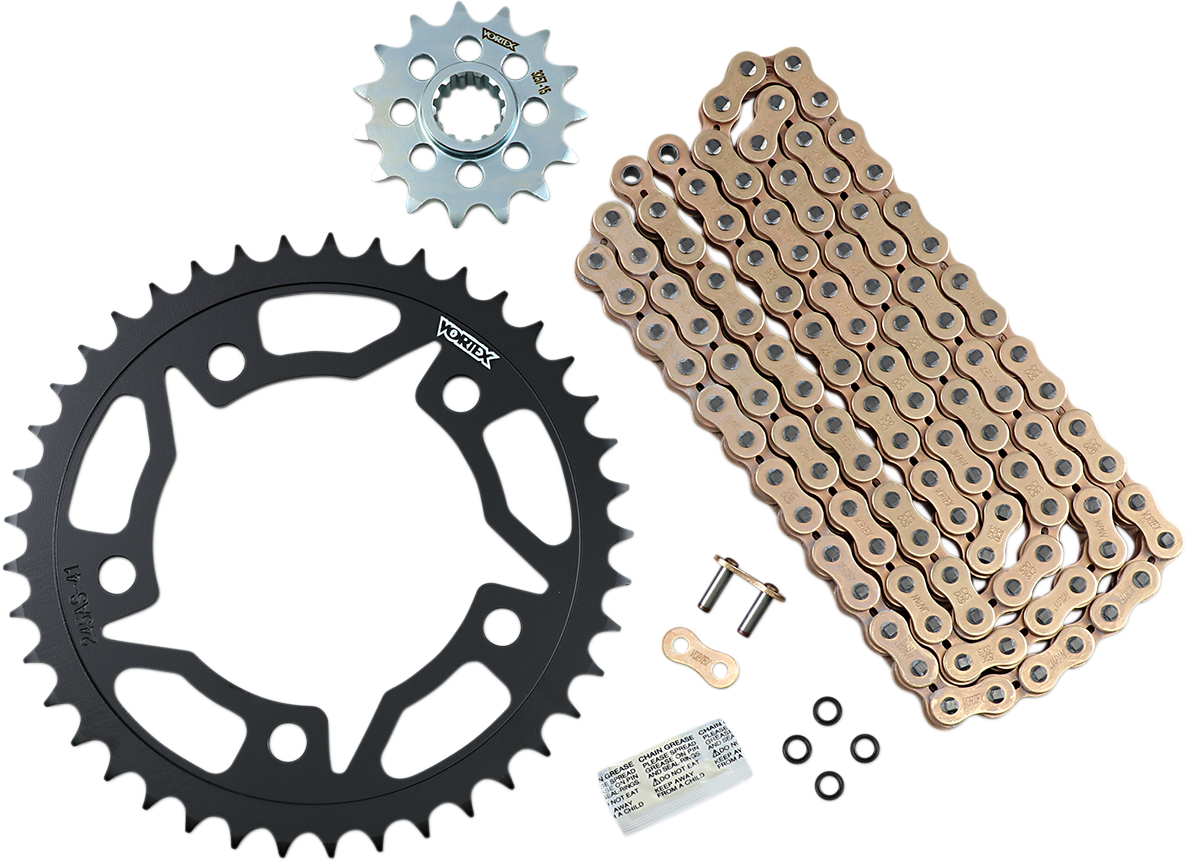 Vortex Chain And Sprocket Kit - WSS - Gold - Honda CBR500R