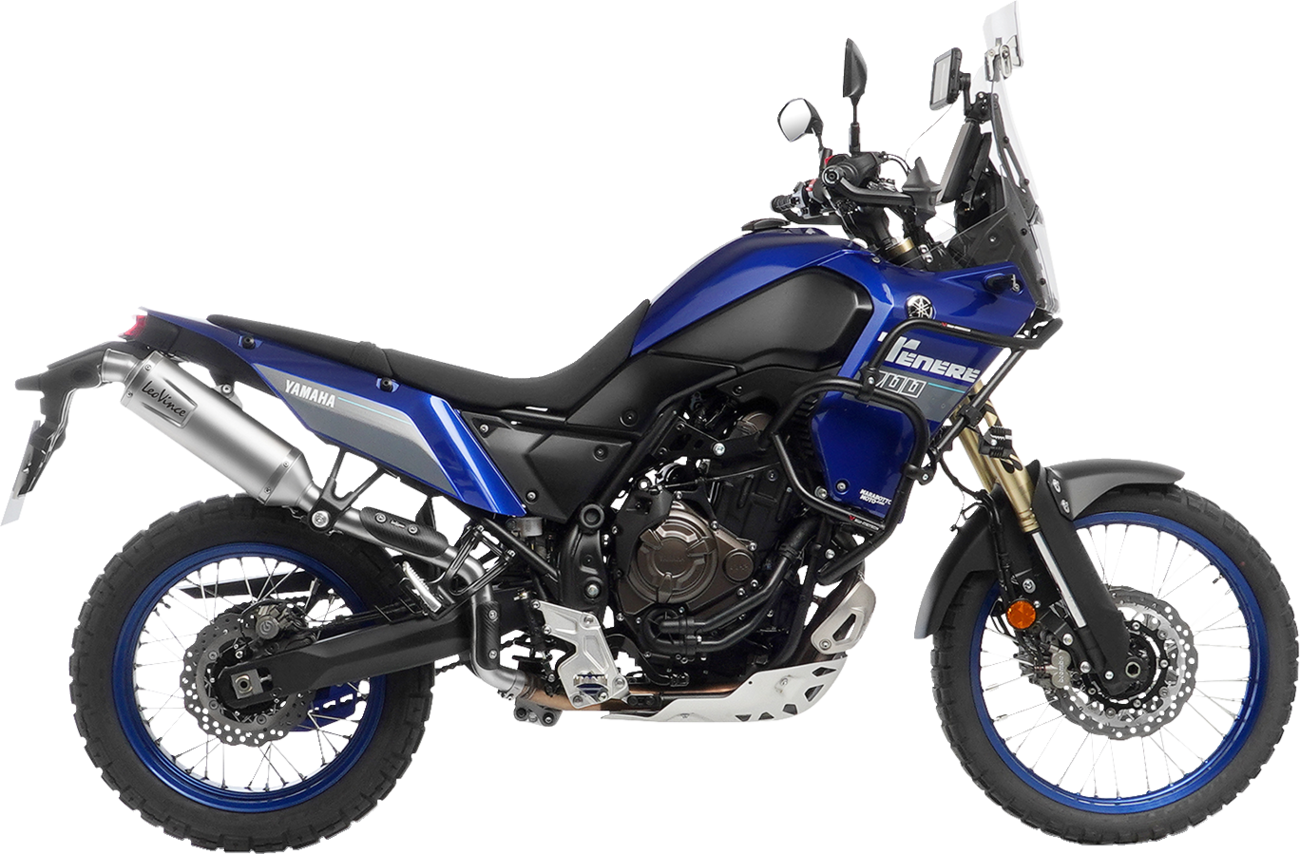 LeoVince LV One Evo Slip-On Muffler - Stainless Steel - High Mount - Yamaha Tenere 700