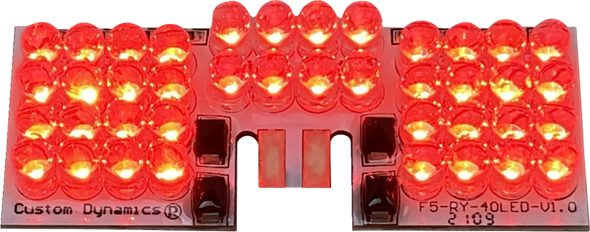Custom Dynamics LED Fender Tip Boards - Red Dual-Intensity