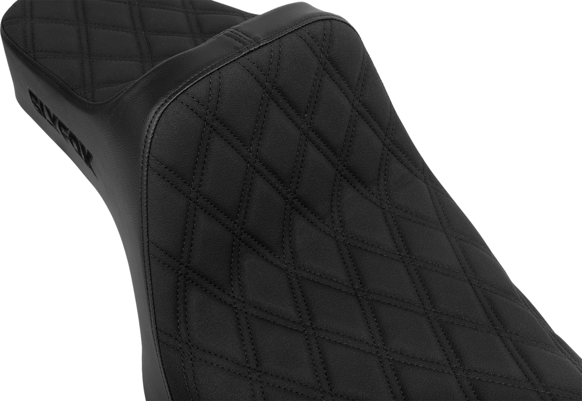 Slyfox High Noon Seat - Double Diamond - Black Logo - Black Stitch - XL '04-'22