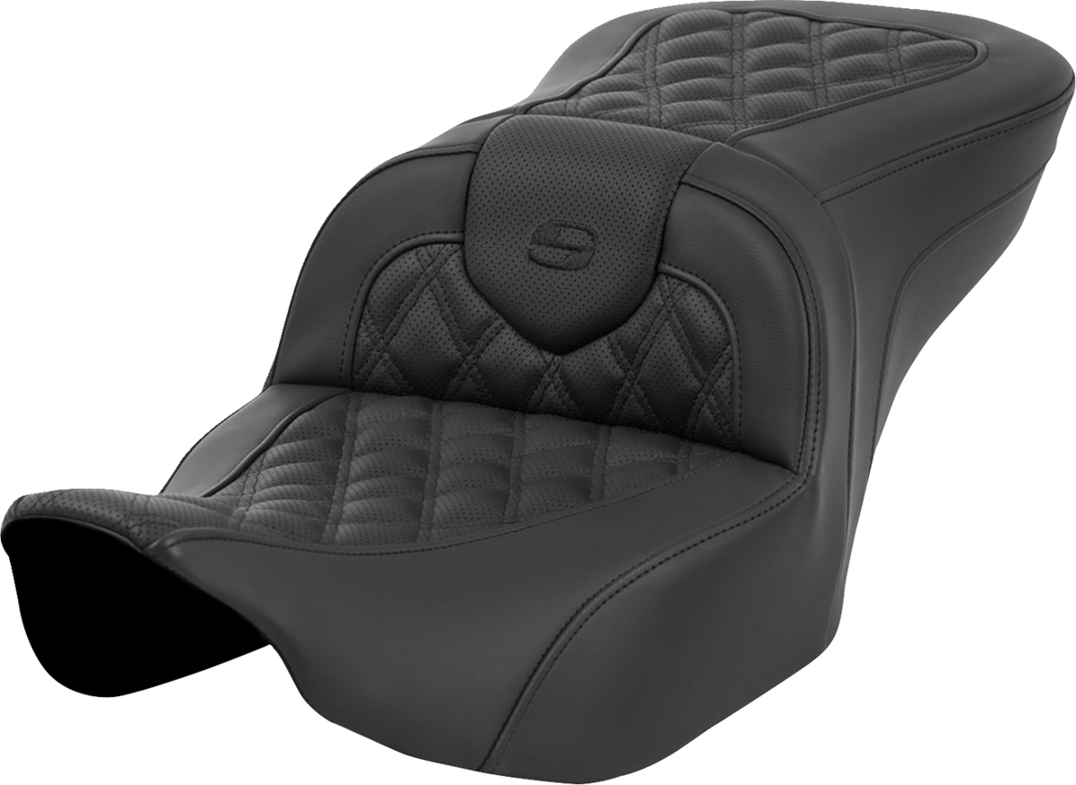 Saddlemen Roadsofa™ Seat - Without Backrest - Lattice Stitch - Black - FL '23-'24