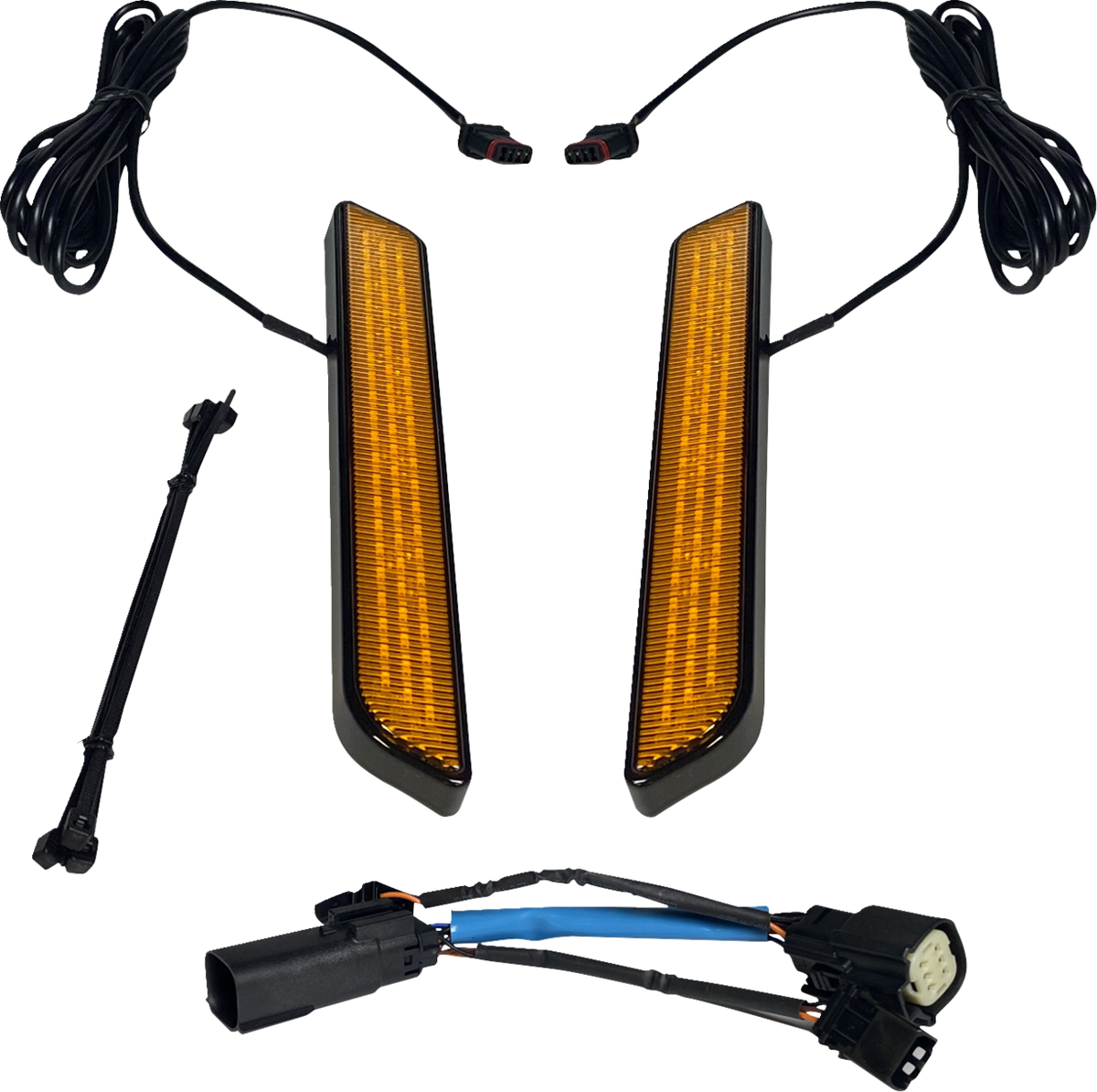 Custom Dynamics LED Fork Light - Amber - Black