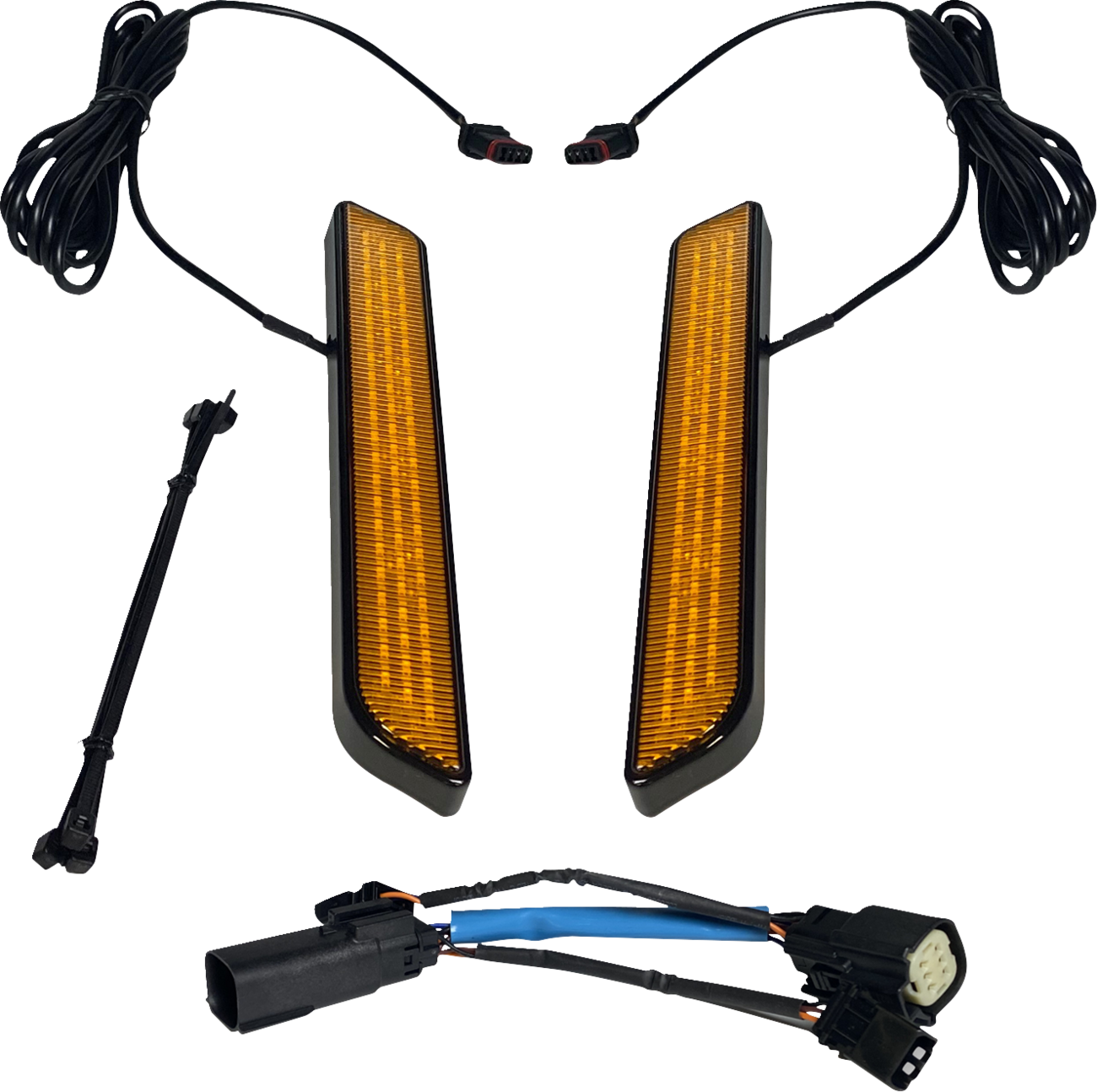 Custom Dynamics LED Fork Light - Amber - Black