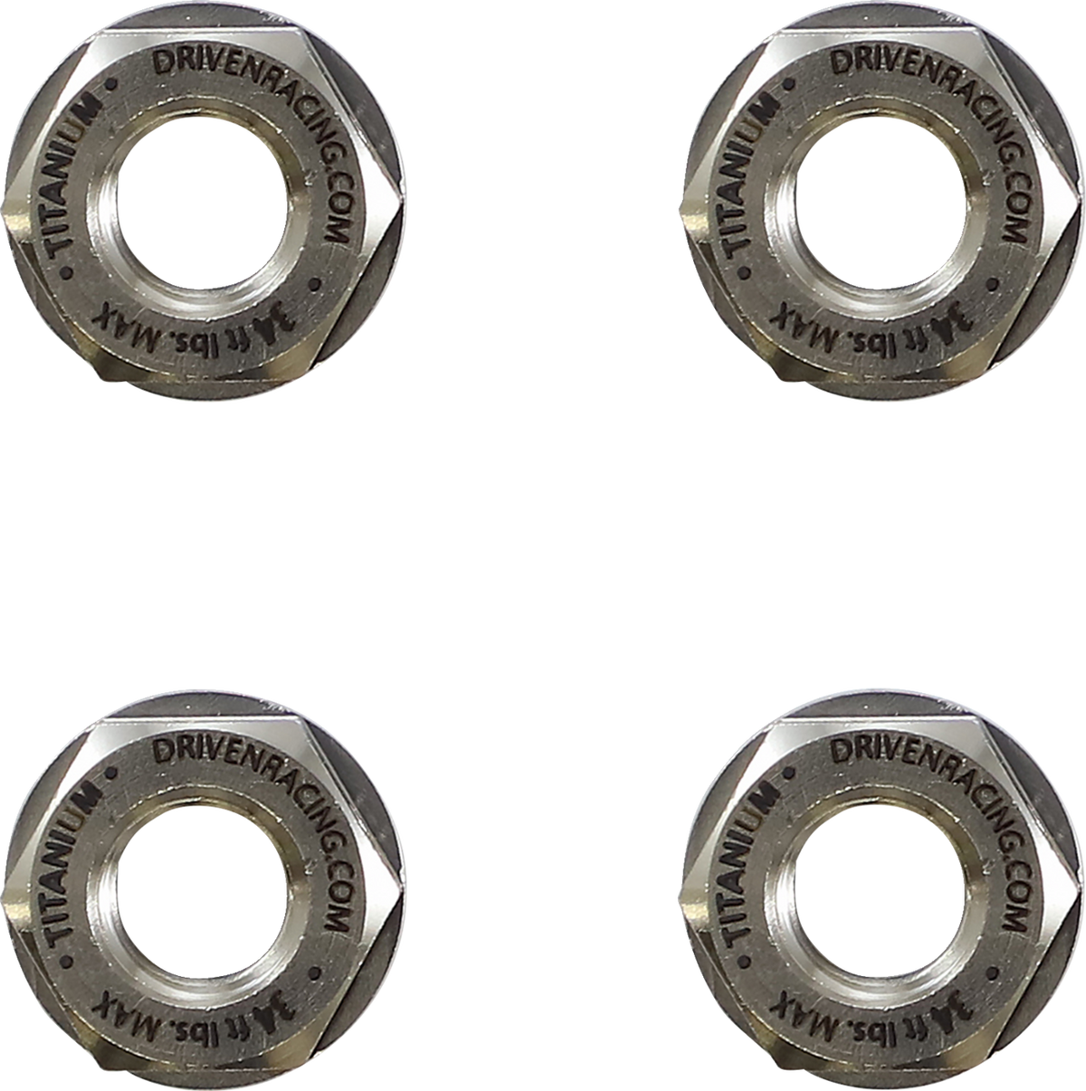 Driven Racing Sprocket Nuts - Titanium - 4 Pack
