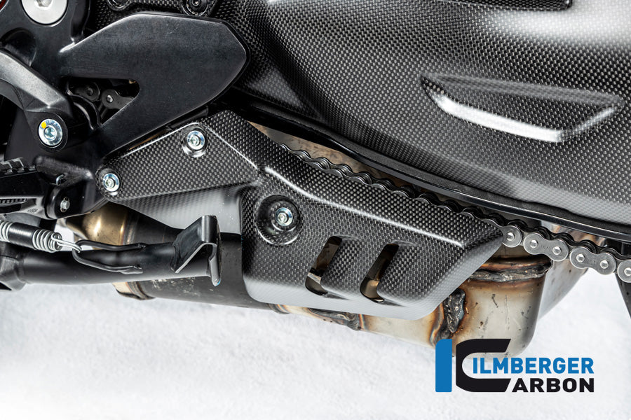 Ilmberger Carbon Exhaust Cover Left Ducati Diavel V4 From 2023 - Matte / Plain