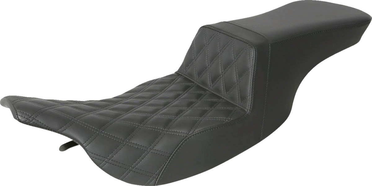 Saddlemen Tour Step-Up Seat - Front Lattice Stitch - Black - FL '97-'07