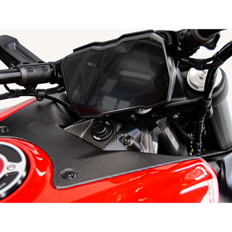 Ducabike DBK Carbon Fiber Ignition Key Lock Cover For Ducati Diavel V4
