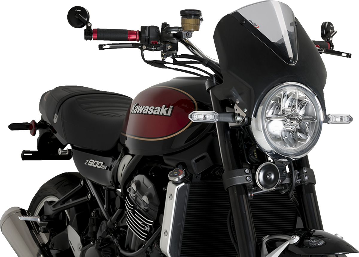 PUIG HI-Tech Parts Windscreen - 13" - Black/Smoke - Z900rs/SE