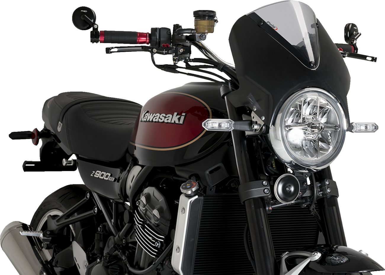 PUIG HI-Tech Parts Windscreen - 13" - Black/Smoke - Z900rs/SE