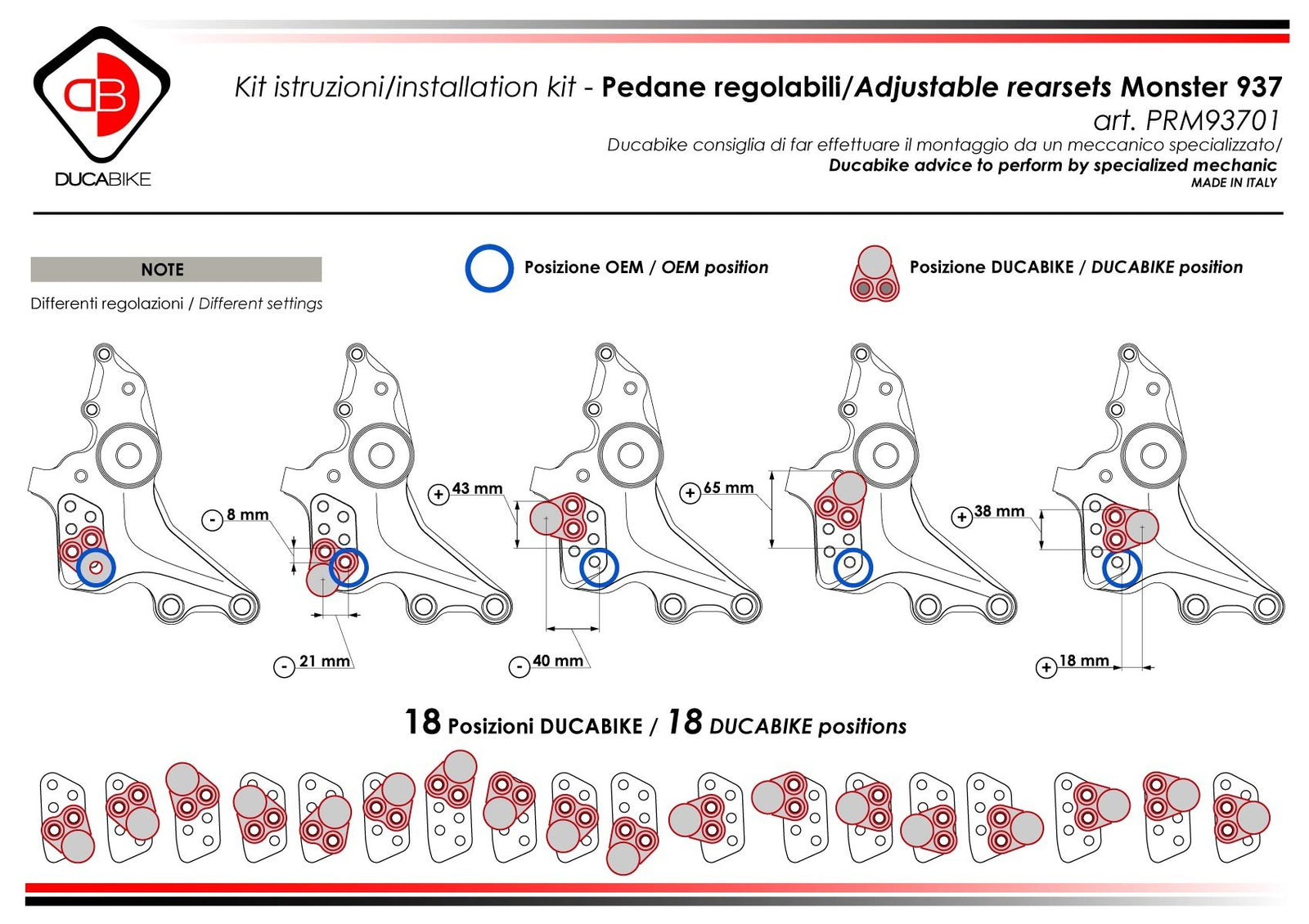 PRM93701 - M937 ADJUSTABLE REARSET