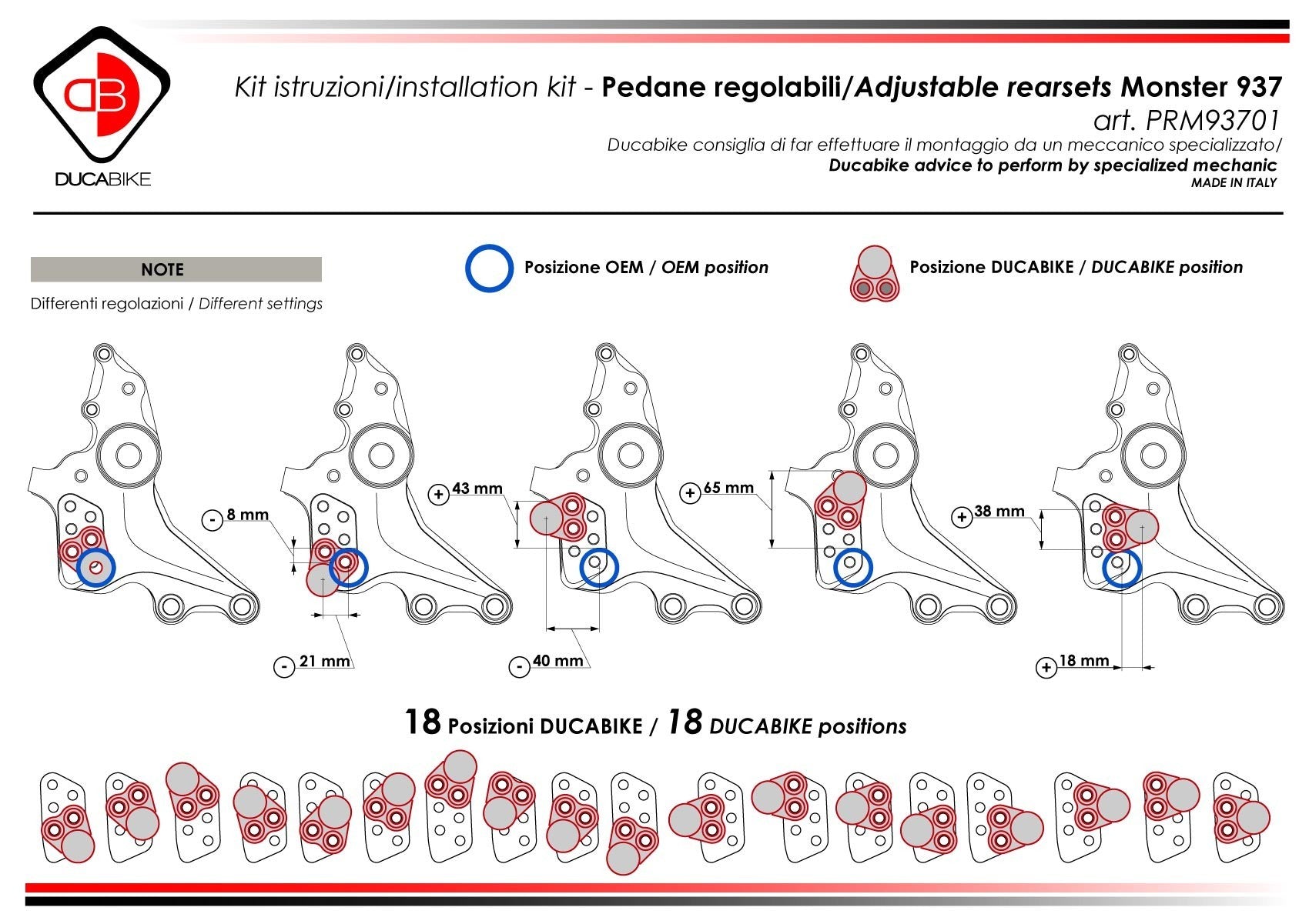 PRM93701 - M937 ADJUSTABLE REARSET