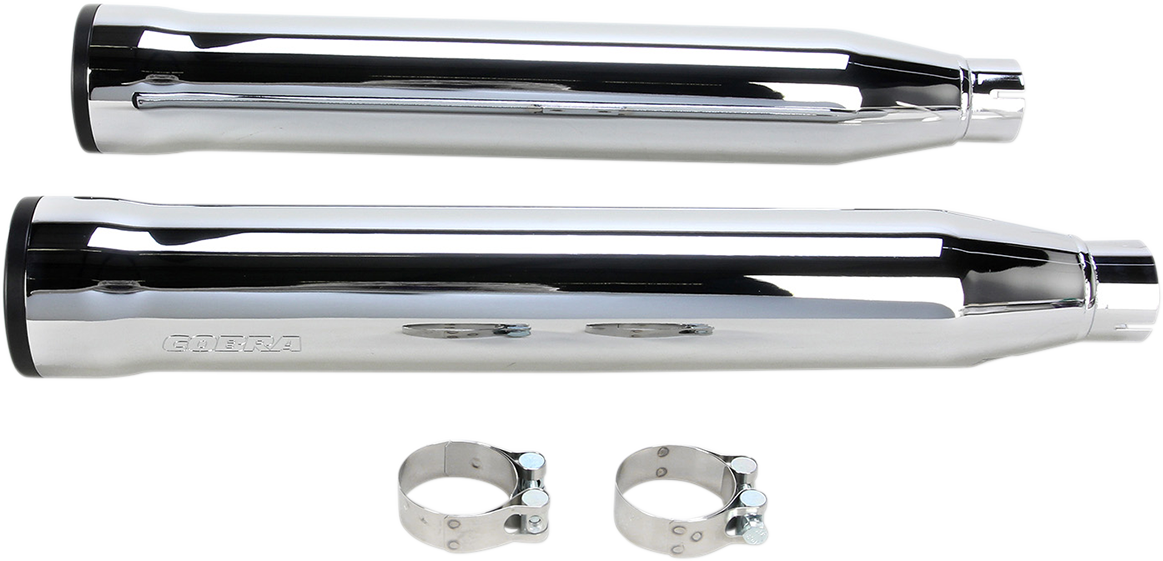 Cobra Slip-On Mufflers With Race Pro Tips - 3" - Chrome - '07-'17 FLSTF/FXSTD