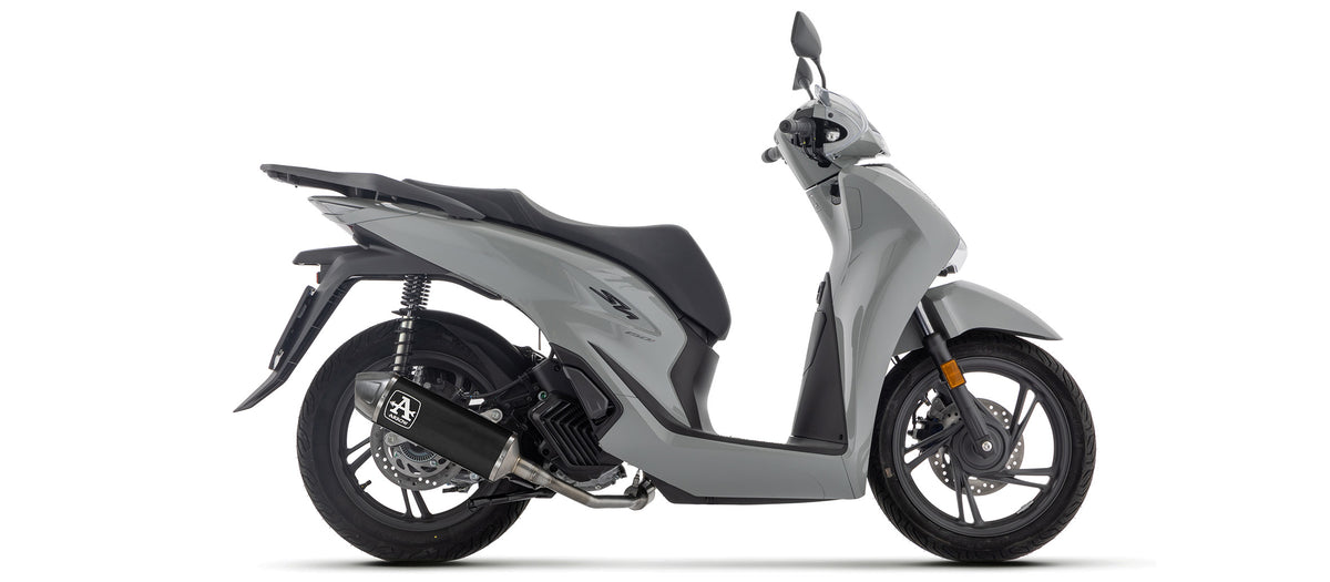 53552AN Homologated Full System With Urban Aluminium Dark Slip On With Steel End Cap