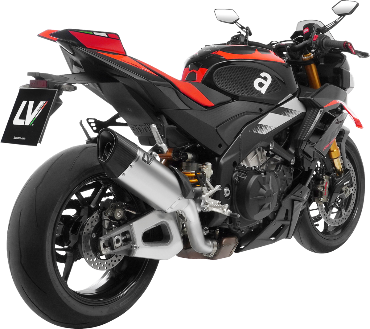LeoVince LV-14 R Slip-On Muffler - Stainless Steel - RSV4/Tuono V4