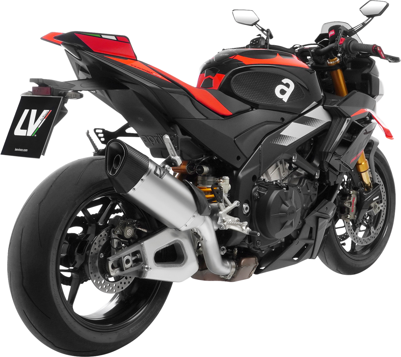 LeoVince LV-14 R Slip-On Muffler - Stainless Steel - RSV4/Tuono V4