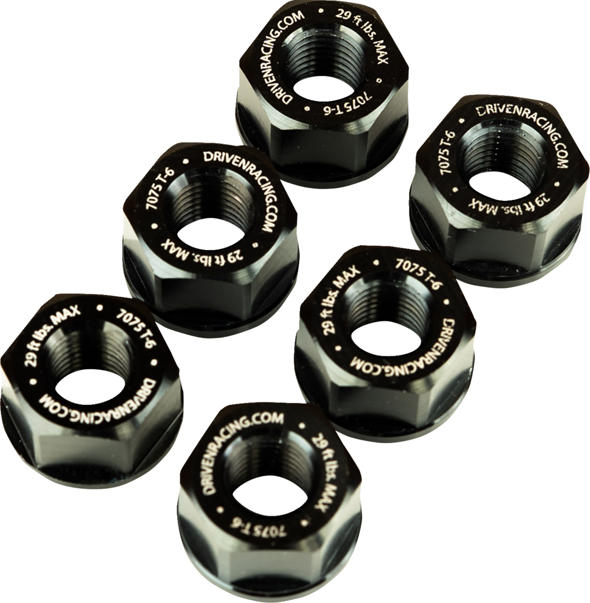 Driven Racing Sprocket Nuts - Sport Bike - Black - M10 X 1.25