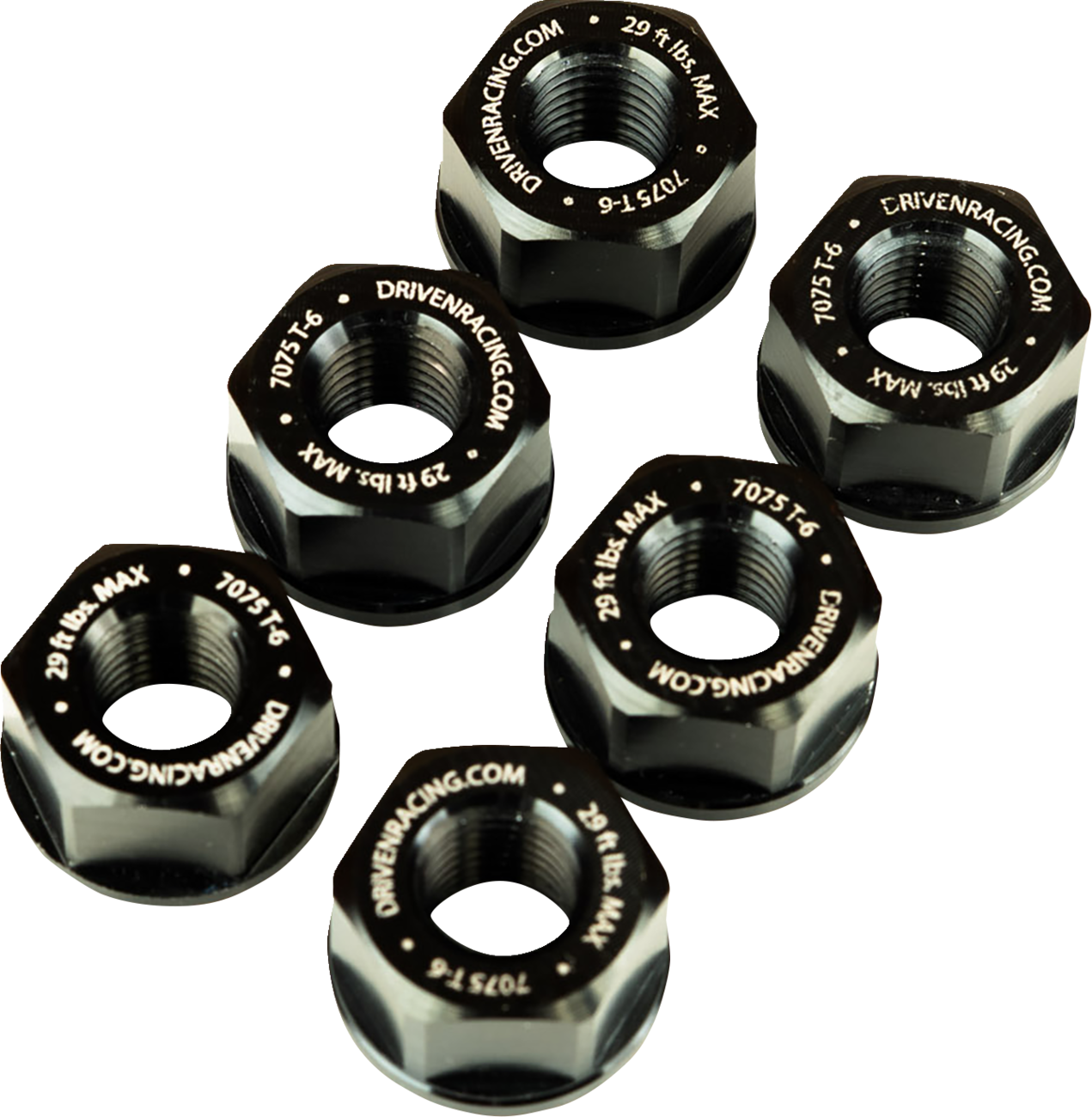 Driven Racing Sprocket Nuts - Sport Bike - Black - M10 X 1.25