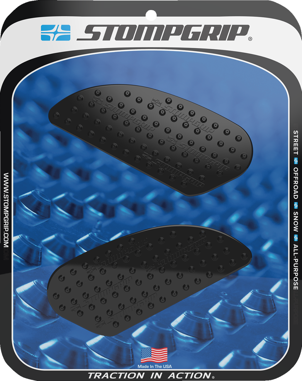 StompGrip Tank Grips - Volcano - Sprint - Black - Universal