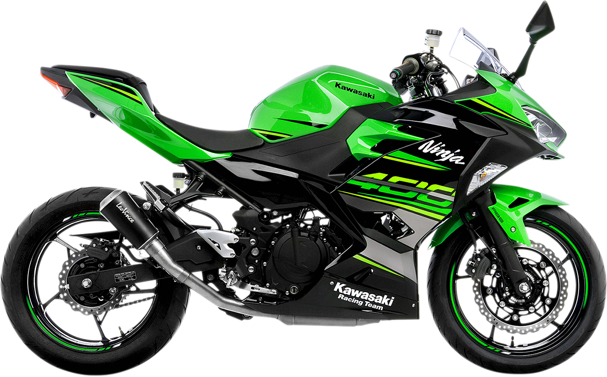 LeoVince LV-10 Slip-On Muffler - Black Stainless Steel - Ninja 400
