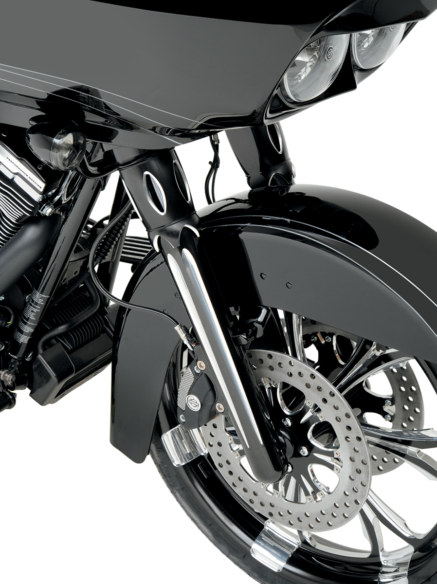 Arlen NESS Fork Legs - Black Anodized - Deep Cut - Dual Disc - '08-'13 FLT