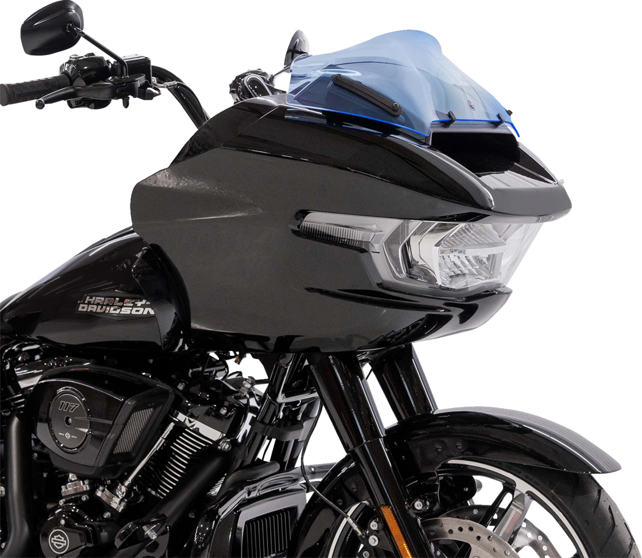 Klock Werks Ice Flare® Windshield - 8" - Blue Ice - '23-'25 FLTRX