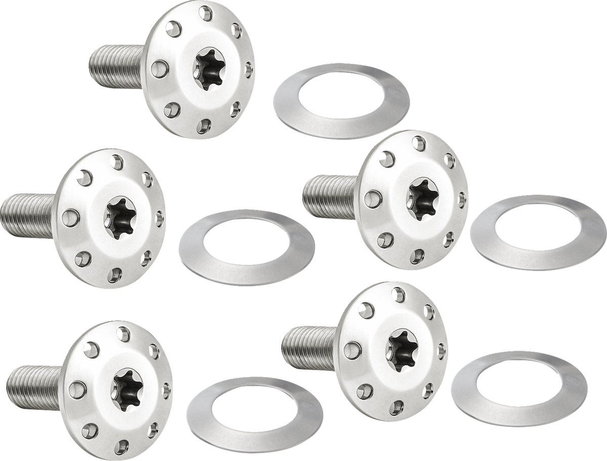Arlen NESS Bolt Kit - Holeshot/Front/Floating/Brake Rotor - Spoke Mount - Polished - 5 Pack