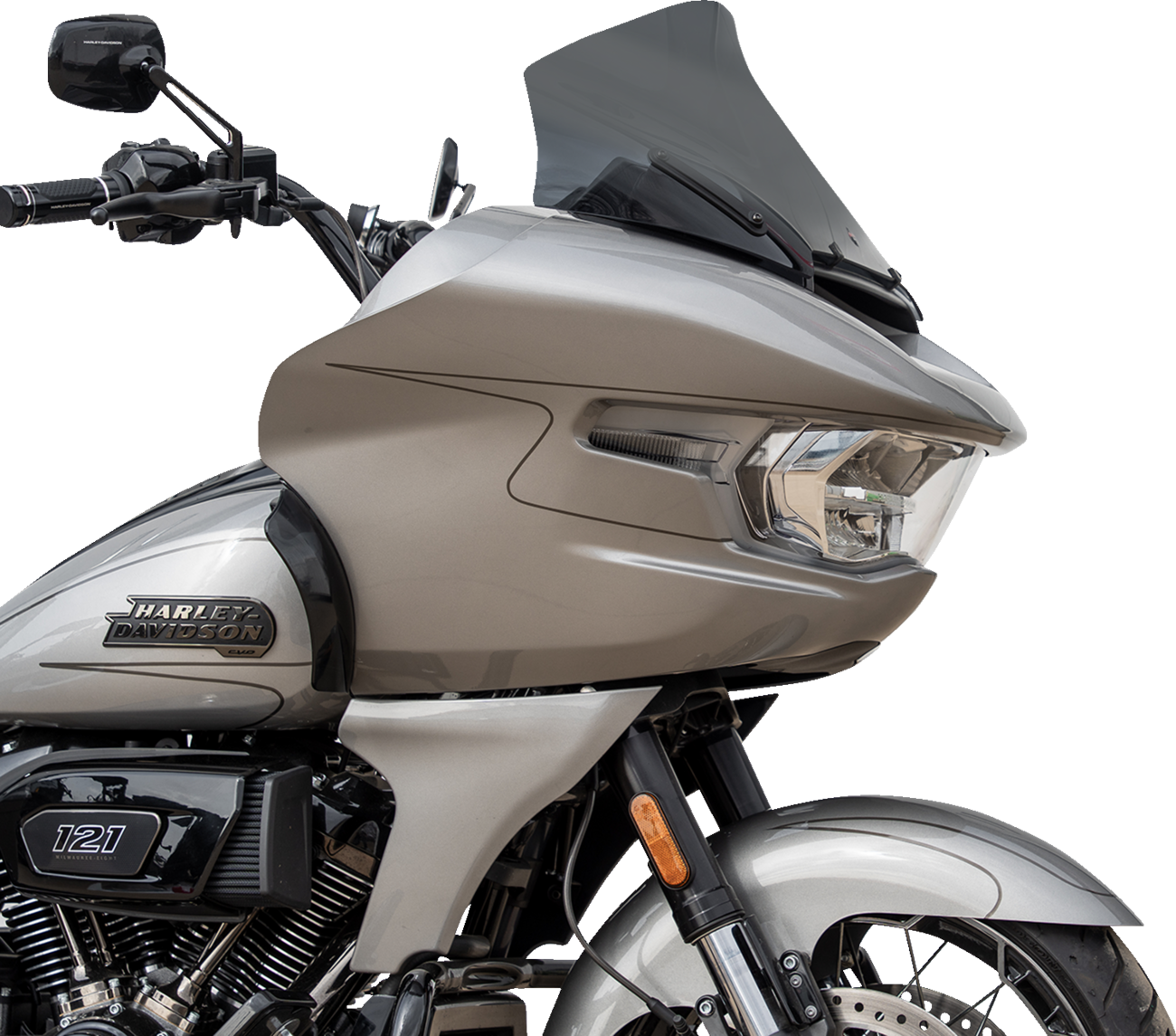 Klock Werks Pro-Touring Flare® Windshield - 12" - Dark Smoke - '23-'25 FLTRX