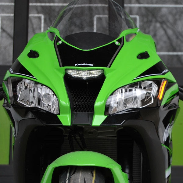 NRC Kawasaki ZX10R LED Turn Signals with Mirror Block Off Plates