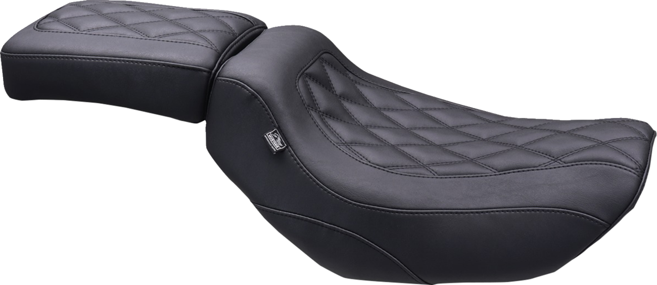 Mustang Tripper™ Passenger Seat - Double Diamond - Black Stitching - Nightster '22-'25
