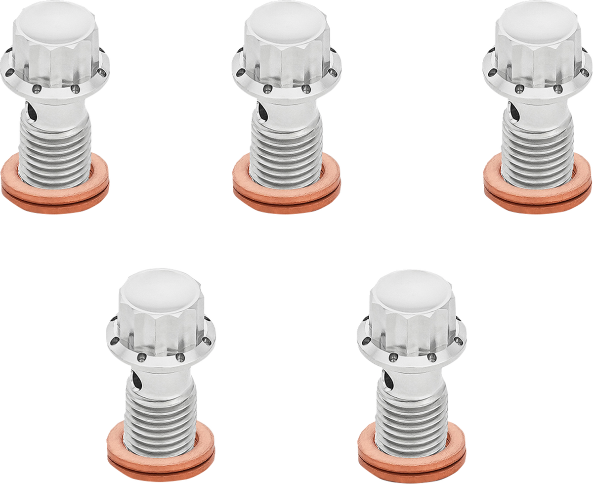 Arlen NESS Banjo Bolt 5-Pack - M12x1.25 - Polished