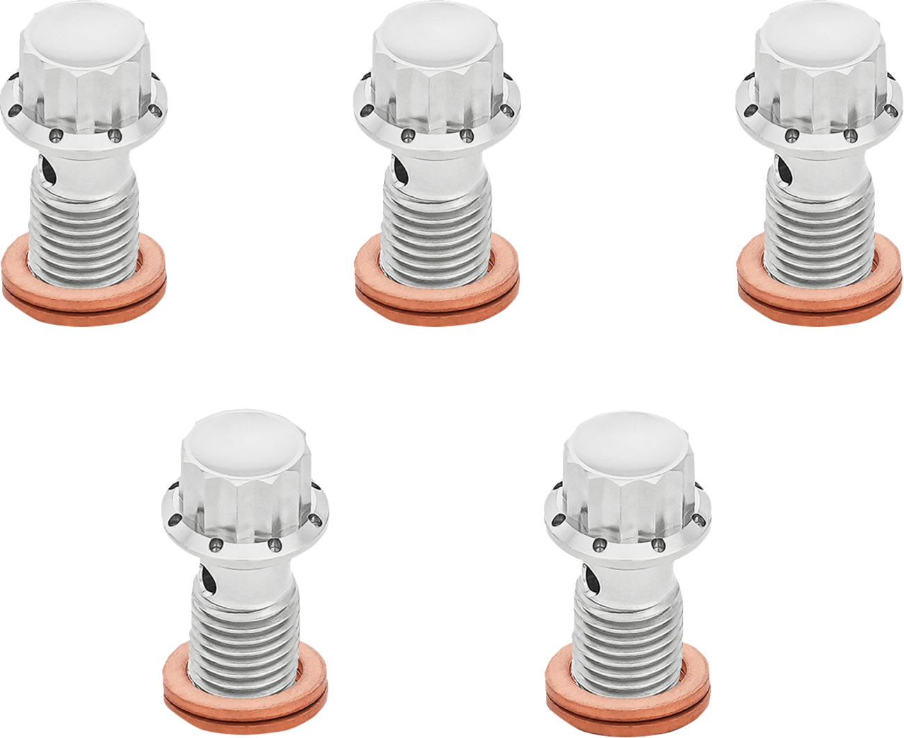 Arlen NESS Banjo Bolt 5-Pack - M12x1.25 - Polished