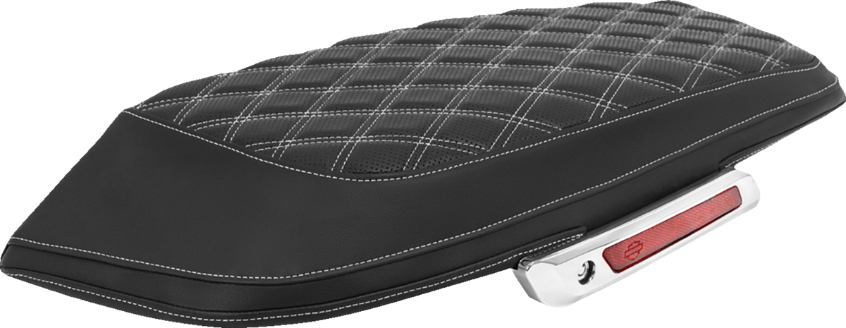 Saddlemen Saddlebag Lid Covers - Lattice - White Stitch - FLH/FLT '23-'25