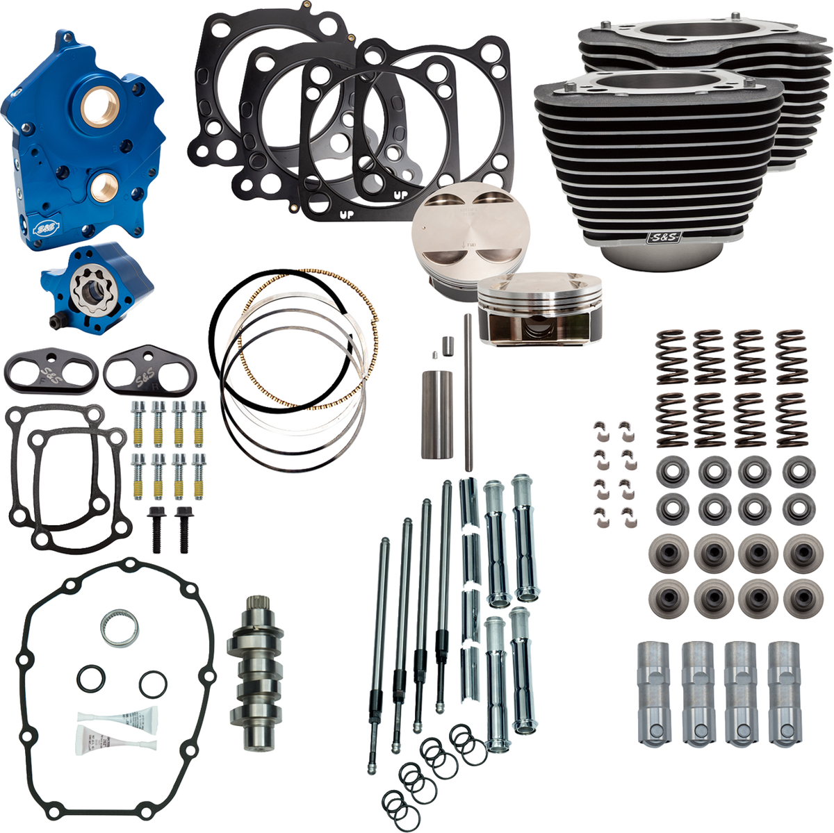S&amp;S Cycle Power Pack - 4.500" Stroke - Water Cooled - Black W/Highlights - M8