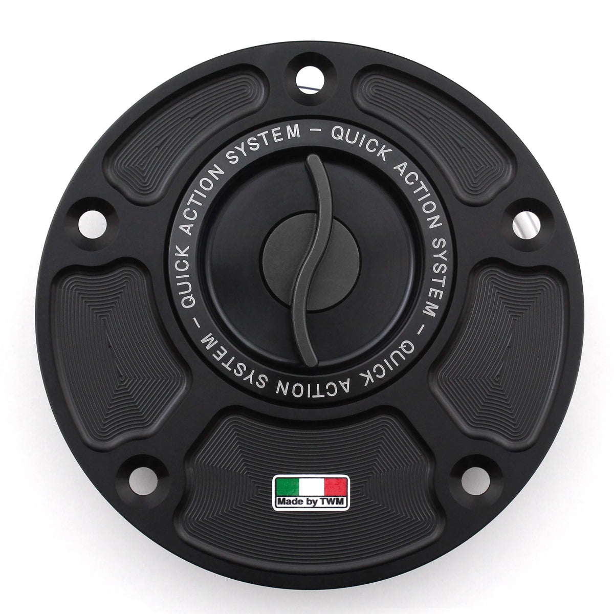 TWM CNC Aluminum Gas Cap / Fuel Cap with Black Center Cap for Yamaha Motorcycles