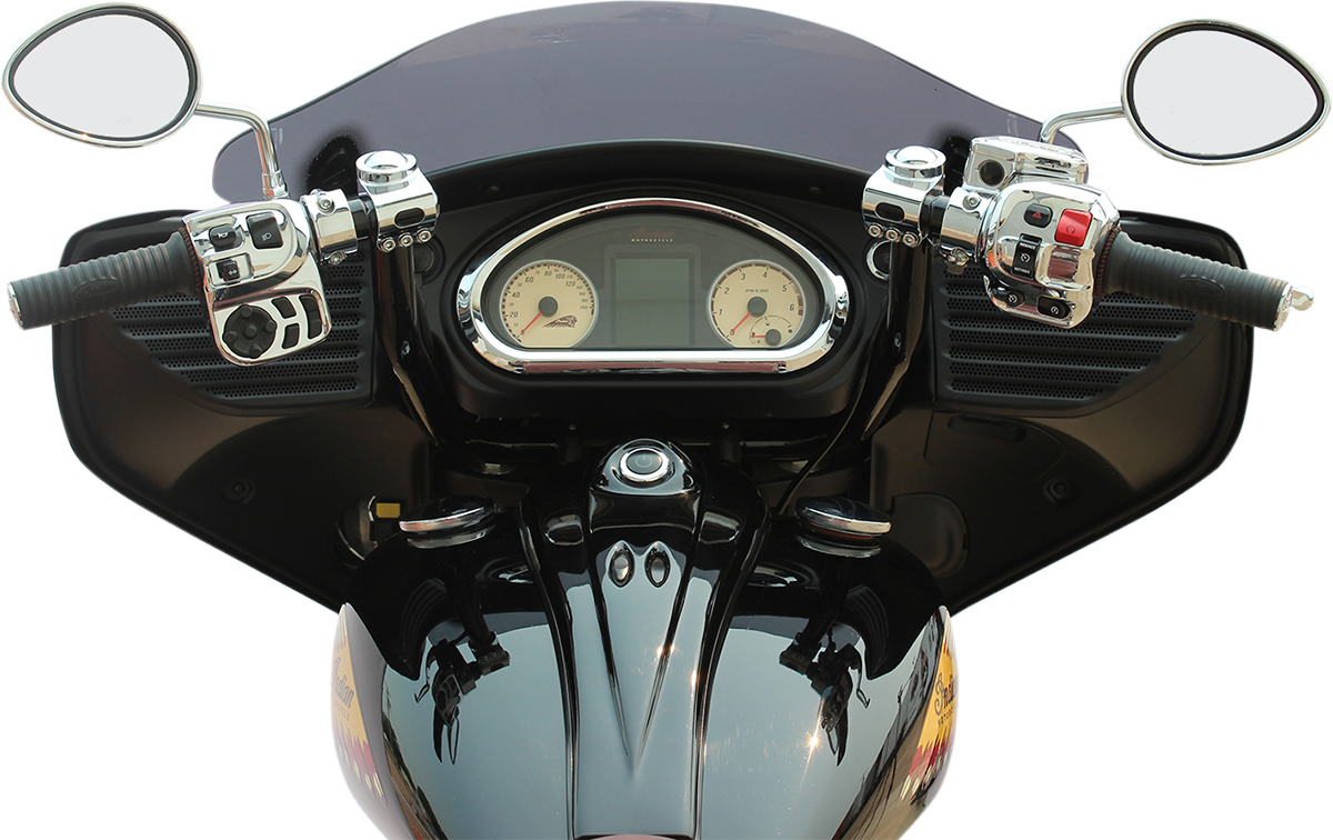 Klock Werks Klip Hanger Handlebar For Indian - 12" - Black/Chrome