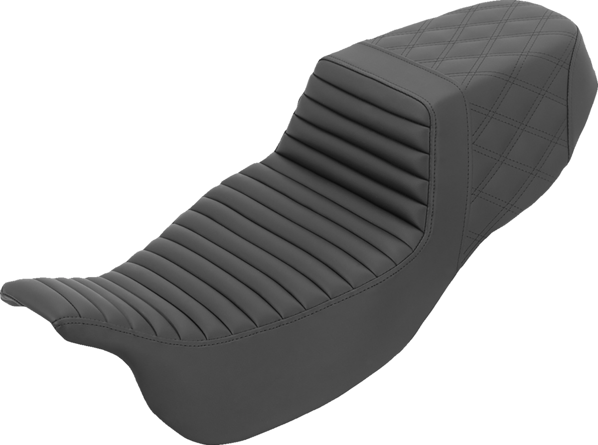 Saddlemen Step-Up Seat - Extended Reach - Front Tuck-N-Roll/Rear Lattice Stitch - FLRT/FLTRT '15-'25
