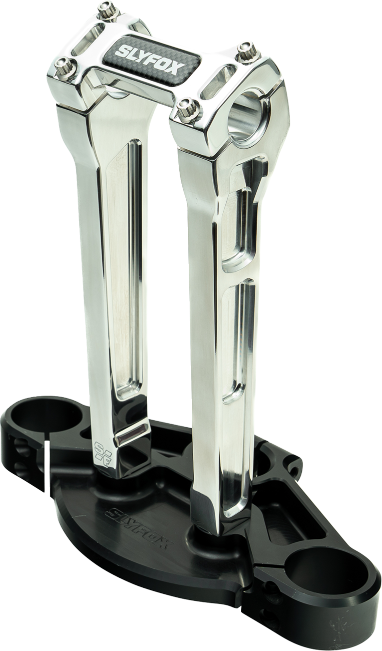 Slyfox Handlebar Riser Kit - Straight - 1-1/8" Clamping - 10" Rise - Raw
