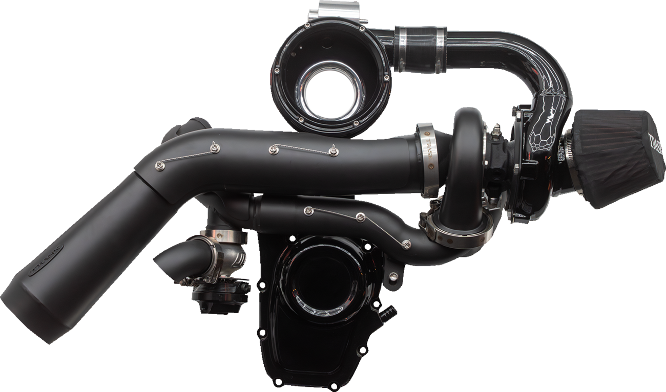 Trask Tornado Turbo Kit - Stage 2 - Black With Black Aluminum - Gen 1 M8