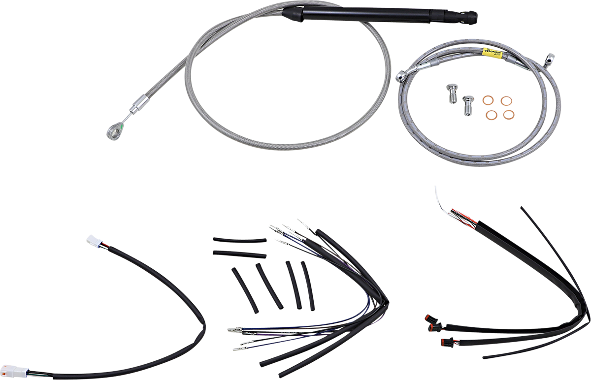 Burly Brand Handlebar Cable And Brake Line Kit For Burly Ape Handlebars