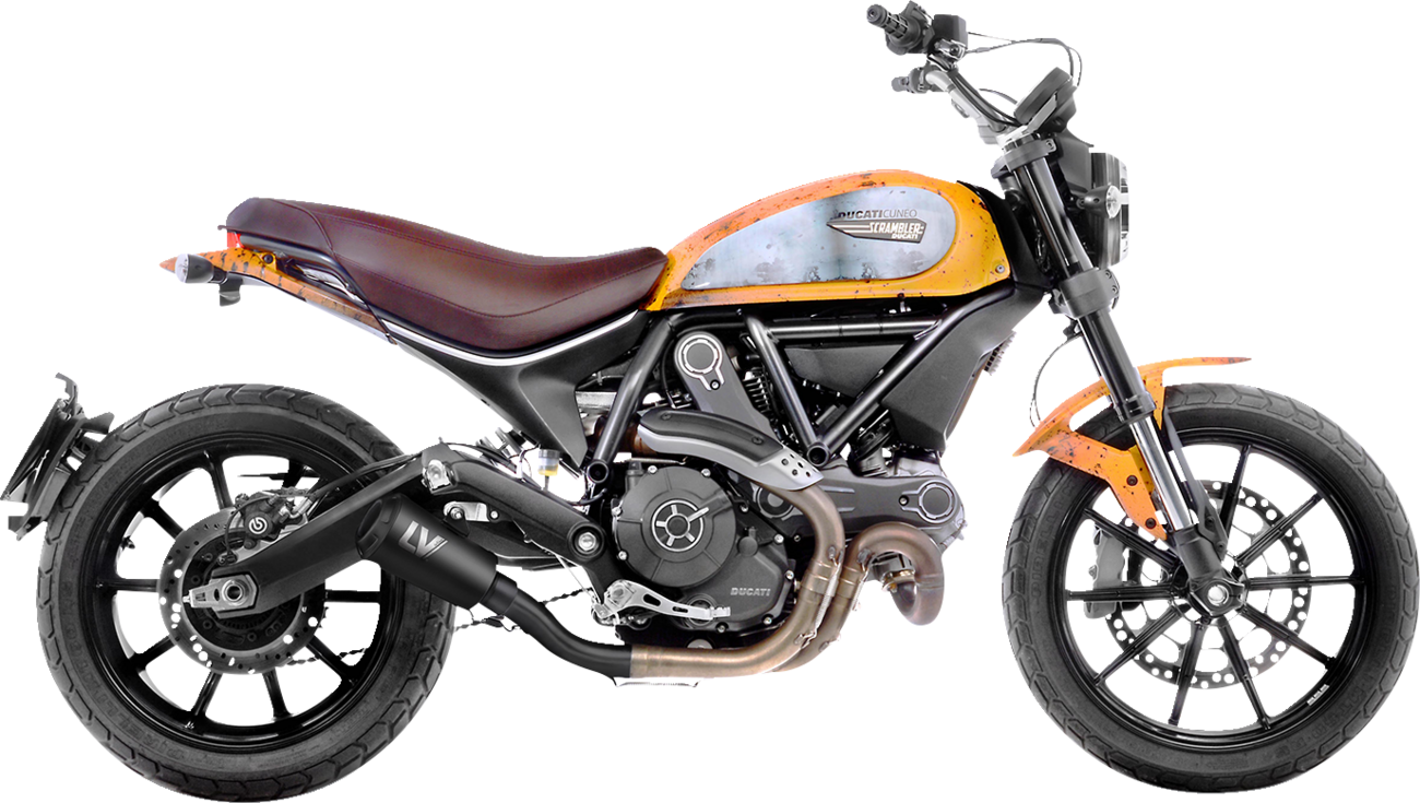 LeoVince LV-10 Slip-On Muffler - Full Black Stainless Steel - Scrambler 800