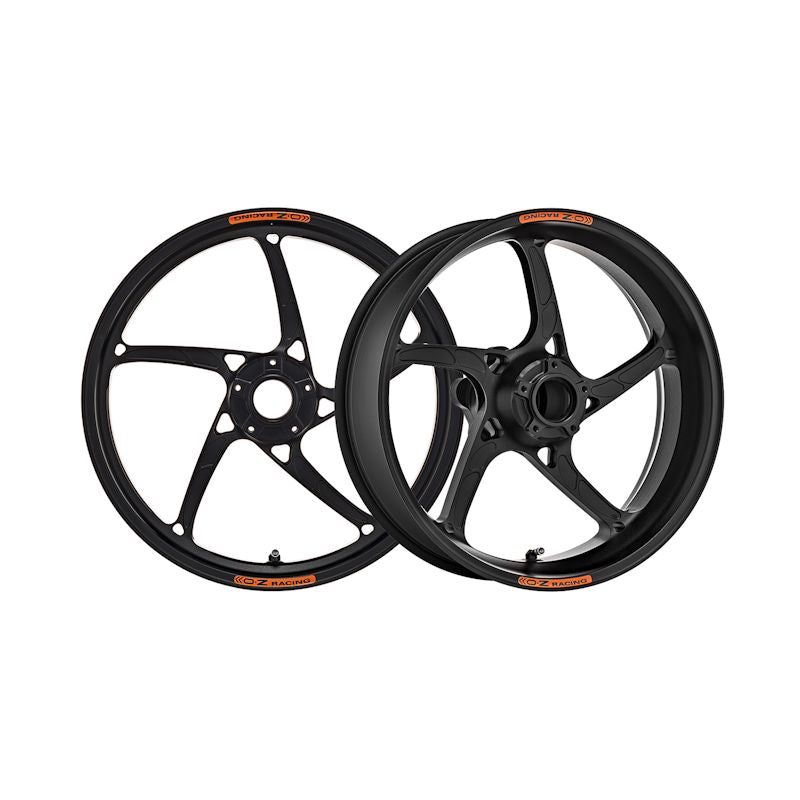 OZ Racing Piega R Forged Aluminum Wheel Set Anodized Black for Yamaha R1 / R1S / R1M