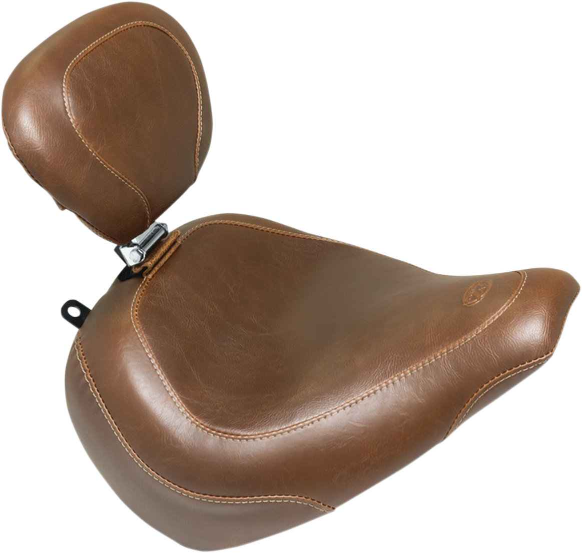 Mustang Wide Tripper™ Seat - With Driver's Backrest - Brown