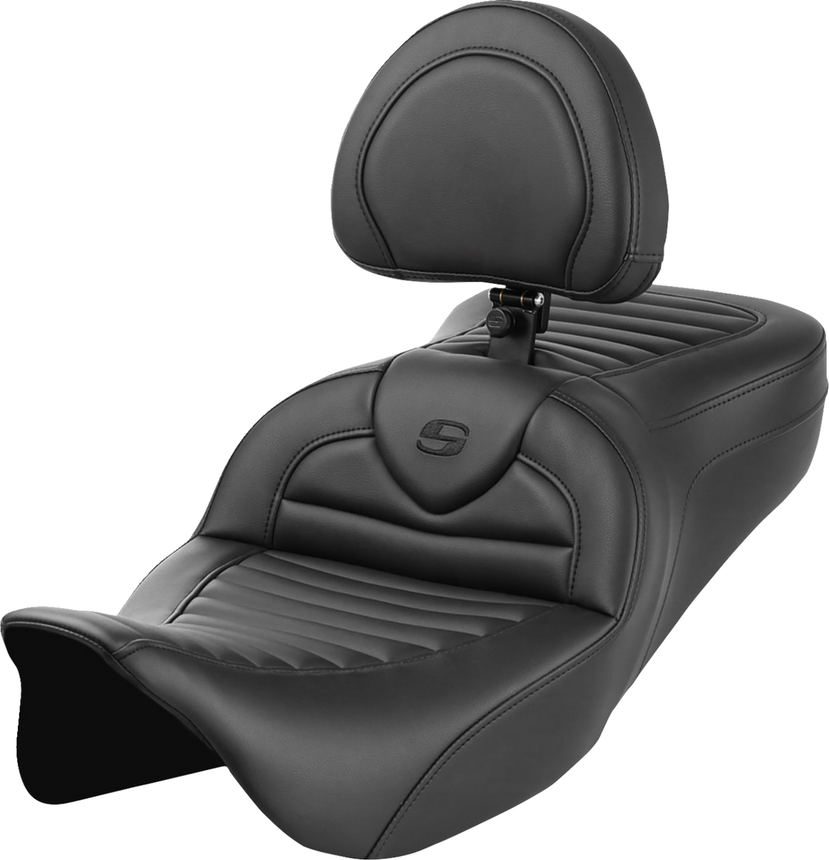 Saddlemen Roadsofa™ Seat - With Backrest - Tuck-N-Roll - FL '08-'23
