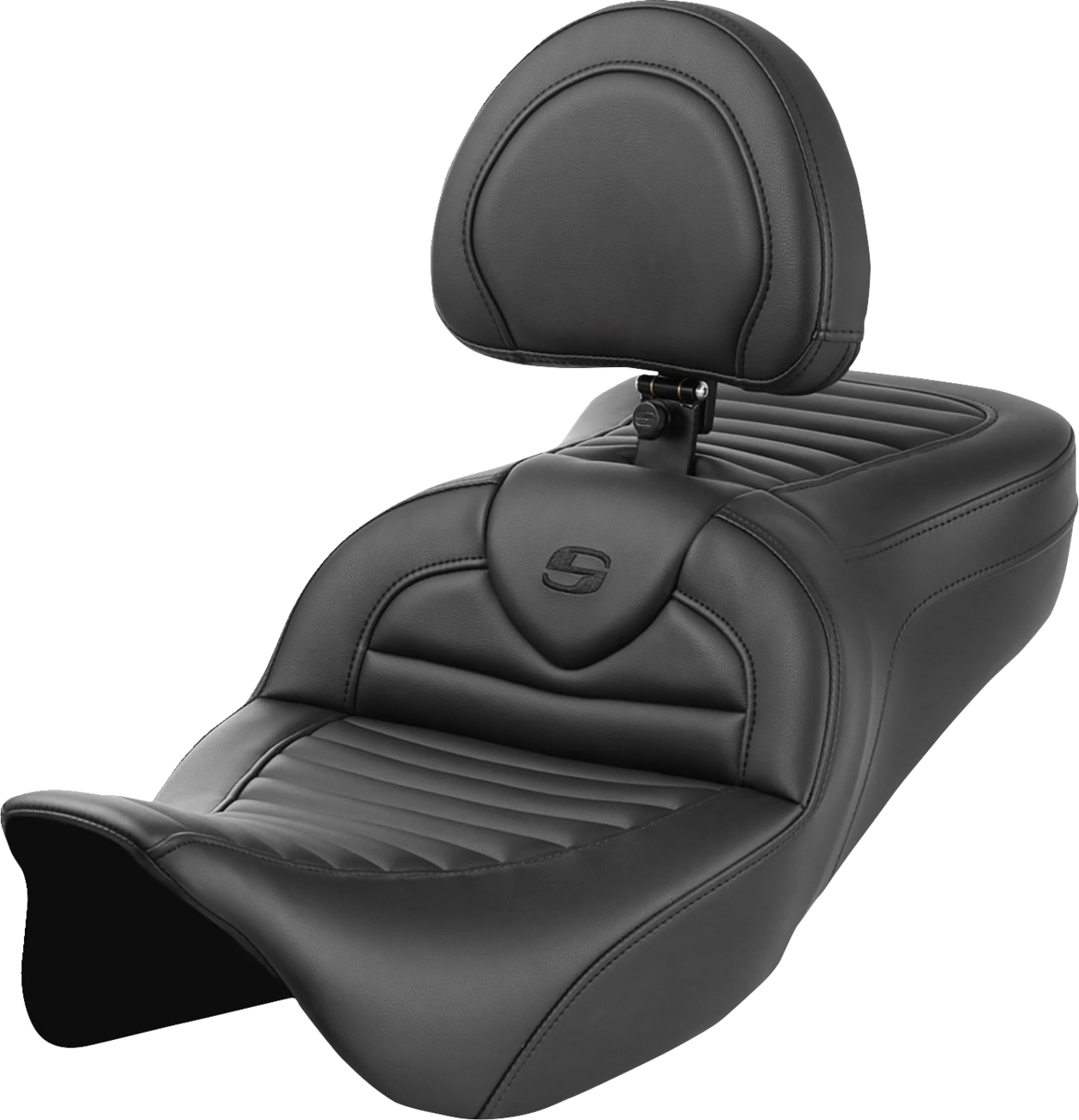 Saddlemen Roadsofa™ Seat - With Backrest - Tuck-N-Roll - FL '08-'23