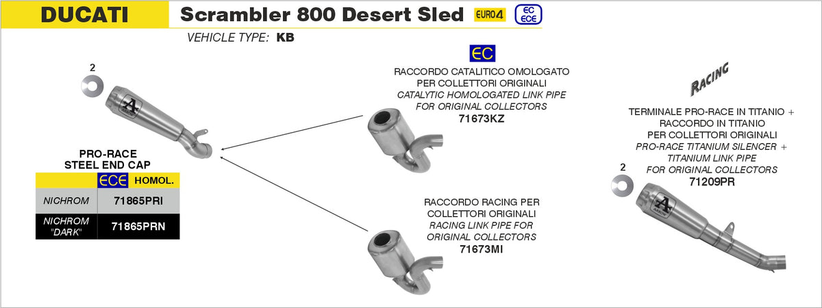 Arrow 71673KZ Catalytic Mid-Pipe For Stock Headers