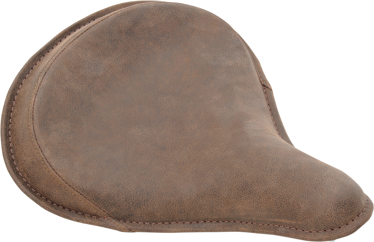 Drag Specialties Seats Seat - Spring Solo - Large - Distressed Brown Leather/Perimeter Stitch